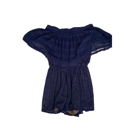 Size Small Anthropologie Ranna Gill Eyelet Off-The-Shoulder Romper Broderie