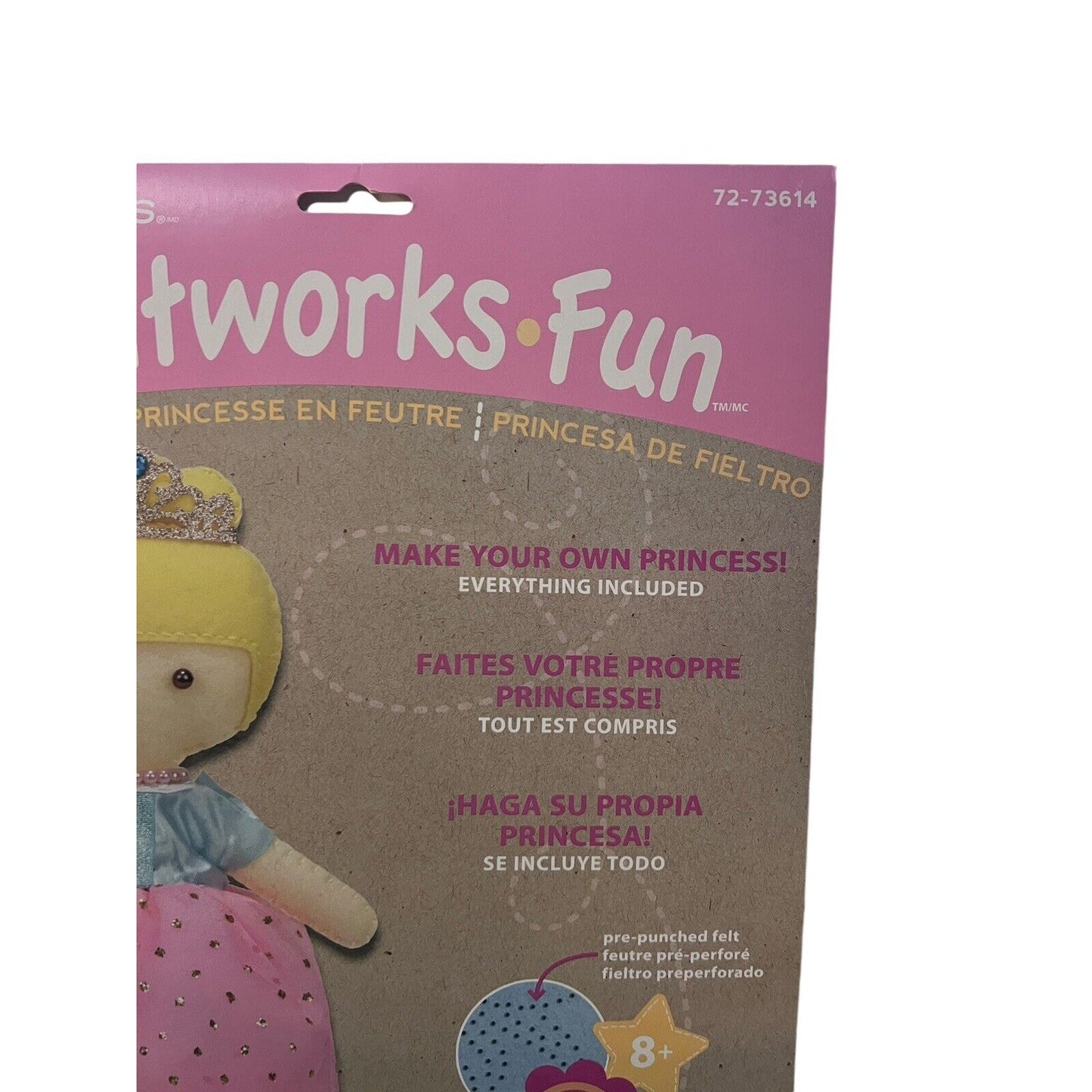 Blonde Princess Doll Feltworks Fun Embroidery Kit by Dimensions NEW Sealed Kids