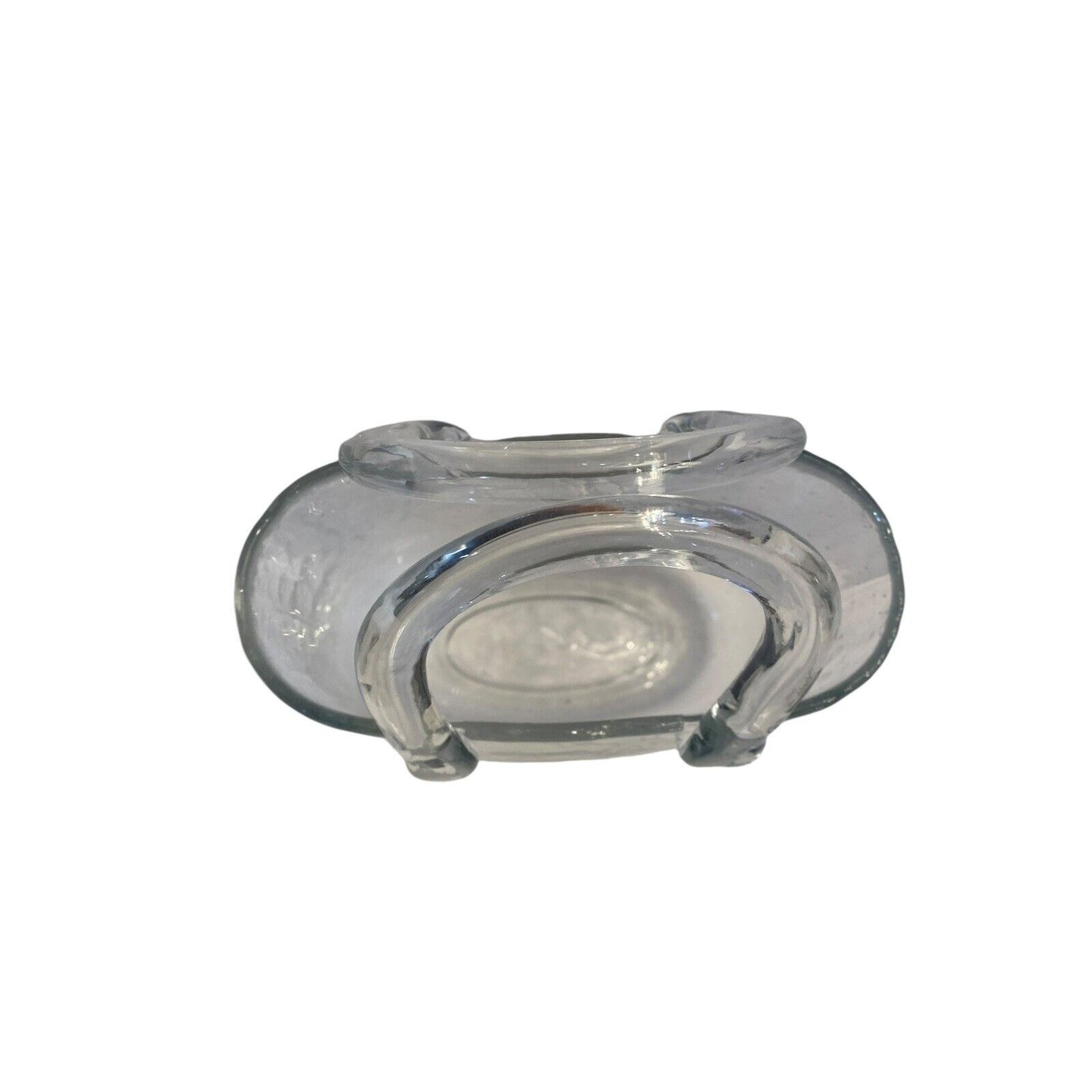 Glass Purse Vase Pocketbook Bag Clear Flower Handbag