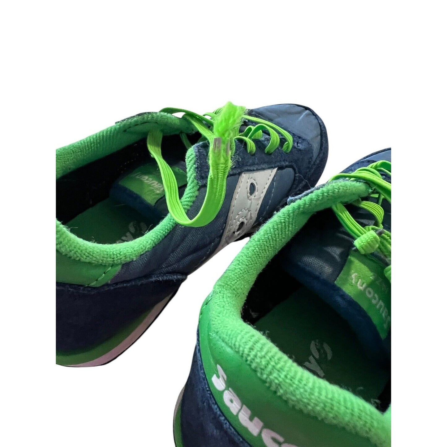 Saucony Jazz Original SK266316 Blue Green Suede Sneakers Shoes Youth 13