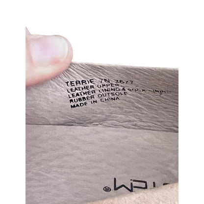 Size 7 N Abeo Terrie Women's Flat Shoes Leather Tan NWOB