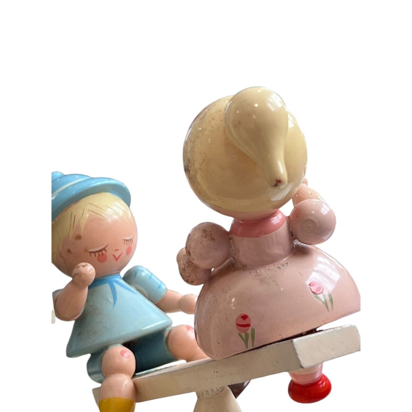 Vintage 1960s Wooden Nursery Lamp Young Designs Inc Boy/Girl Tested Works NY USA