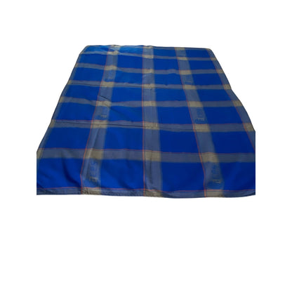 Aces Airline Blanket Wool Blue Plaid Made In Colombia Vintage 60”x40”