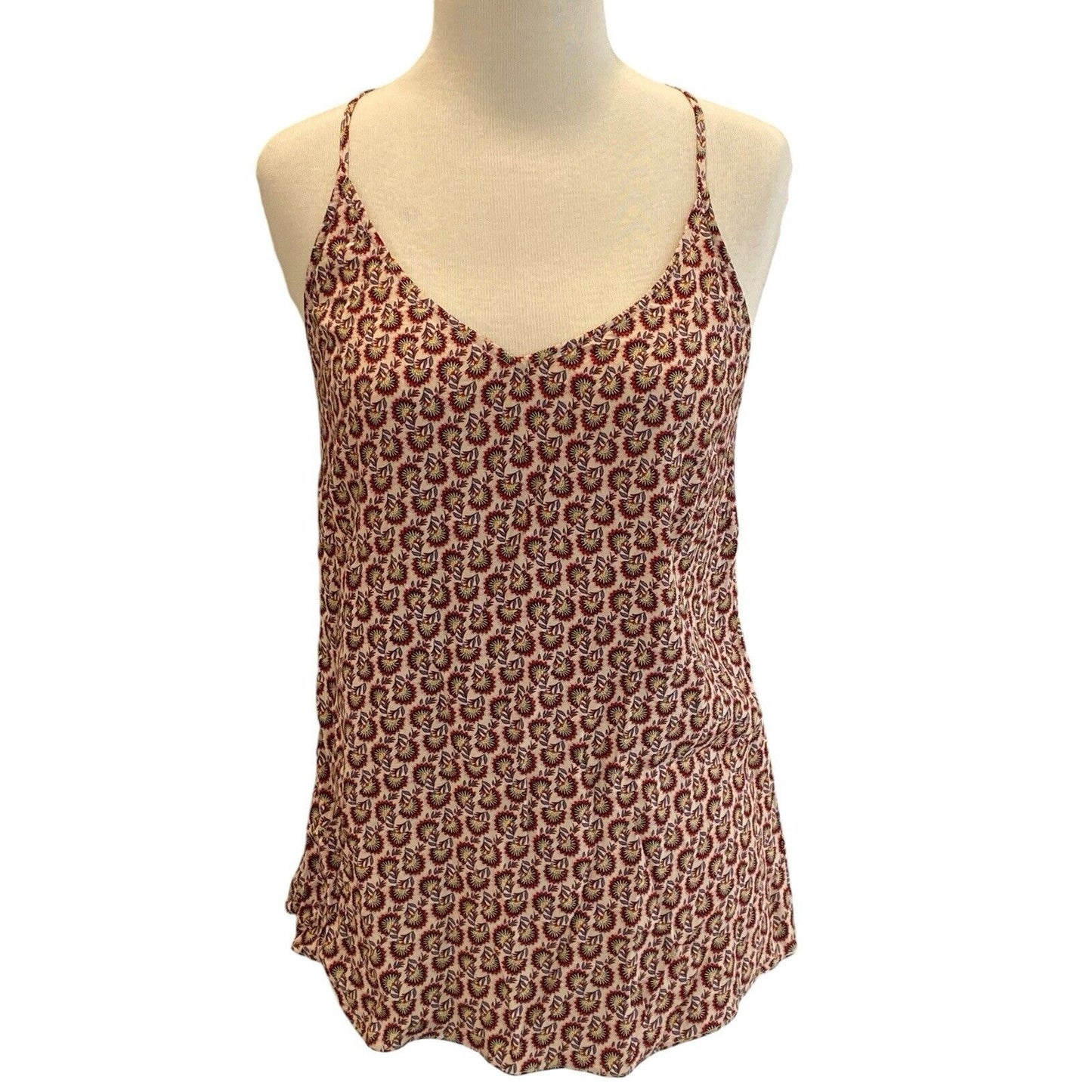 Size Small Cabi Boho Sleeveless Spaghetti Strap Blouse Top Shirt