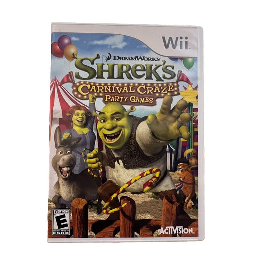 SHREK'S Carnival Craze Party Games NINTENDO WII Tested Works With Manual