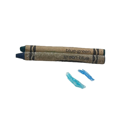 Vintage Green-Blue & Blue-Green Crayola Crayon Binney & Smith New York Set 2