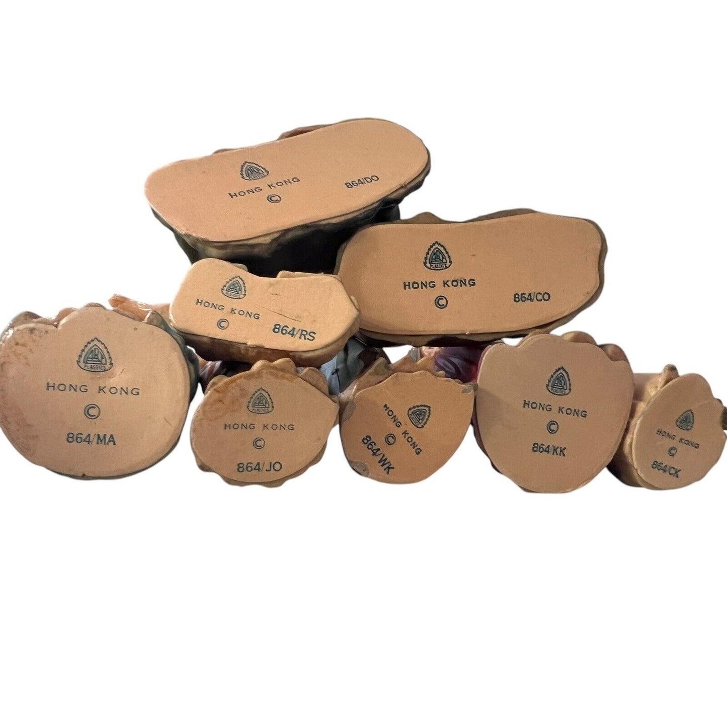 Vintage Art Plastics Christmas Nativity Manger Figures Hong Kong 9 Pc No Baby