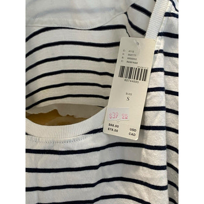 Size Small The Art Of Anthropologie T-shirt Bon Voyage Striped Graphic Shirt New