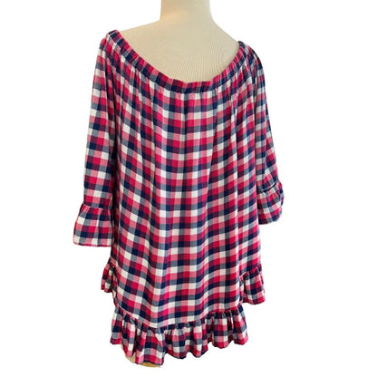 Large Jane And Delancey Checked Off Shoulder Blouse