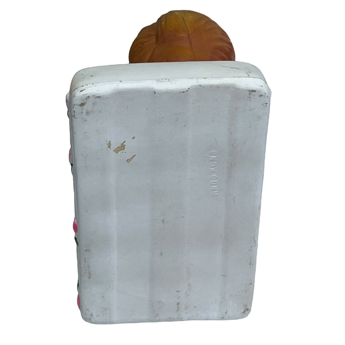 Vtg Kitsch 1970 Girl Bird Plastic Book End Hong Kong ONE SIDE ONLY