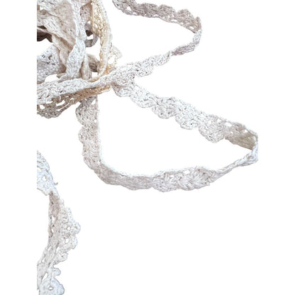 Lace Trim Lot Vintage Up Cycle Sewing Crafts Junk Journals Mixed Stitched Circle