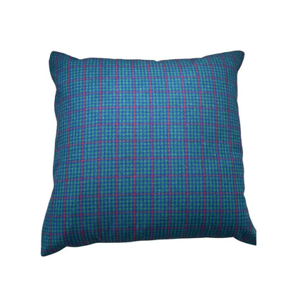 Crate And Barrel Flannel Plaid Throw Pillow 18x18 Down Alternative Fill