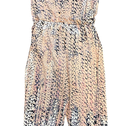 Ninexis Sleeveless Jumpsuit Size L Pink Animal Print Rock