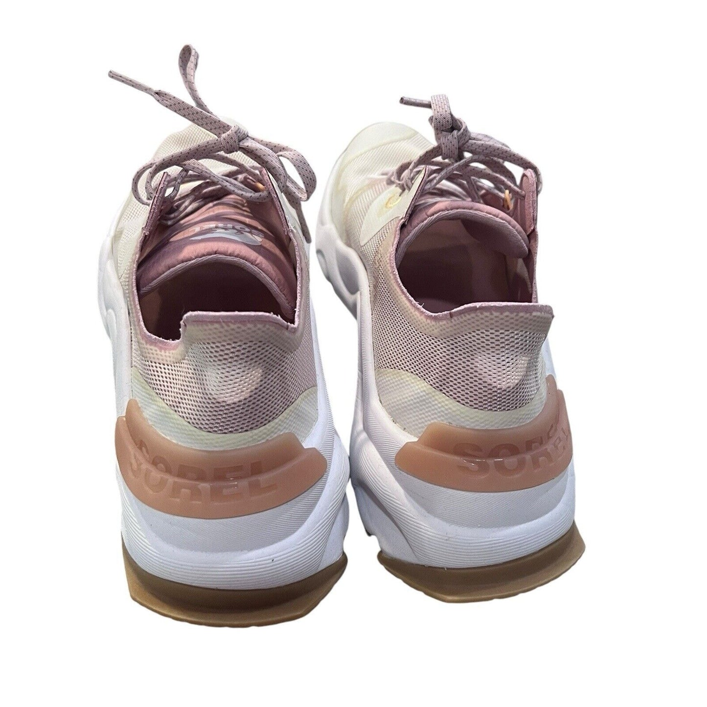 Size 9 Sorel Kinetic RNEGD Float Sneaker Women's Chalk Eraser Pink Mesh shoes