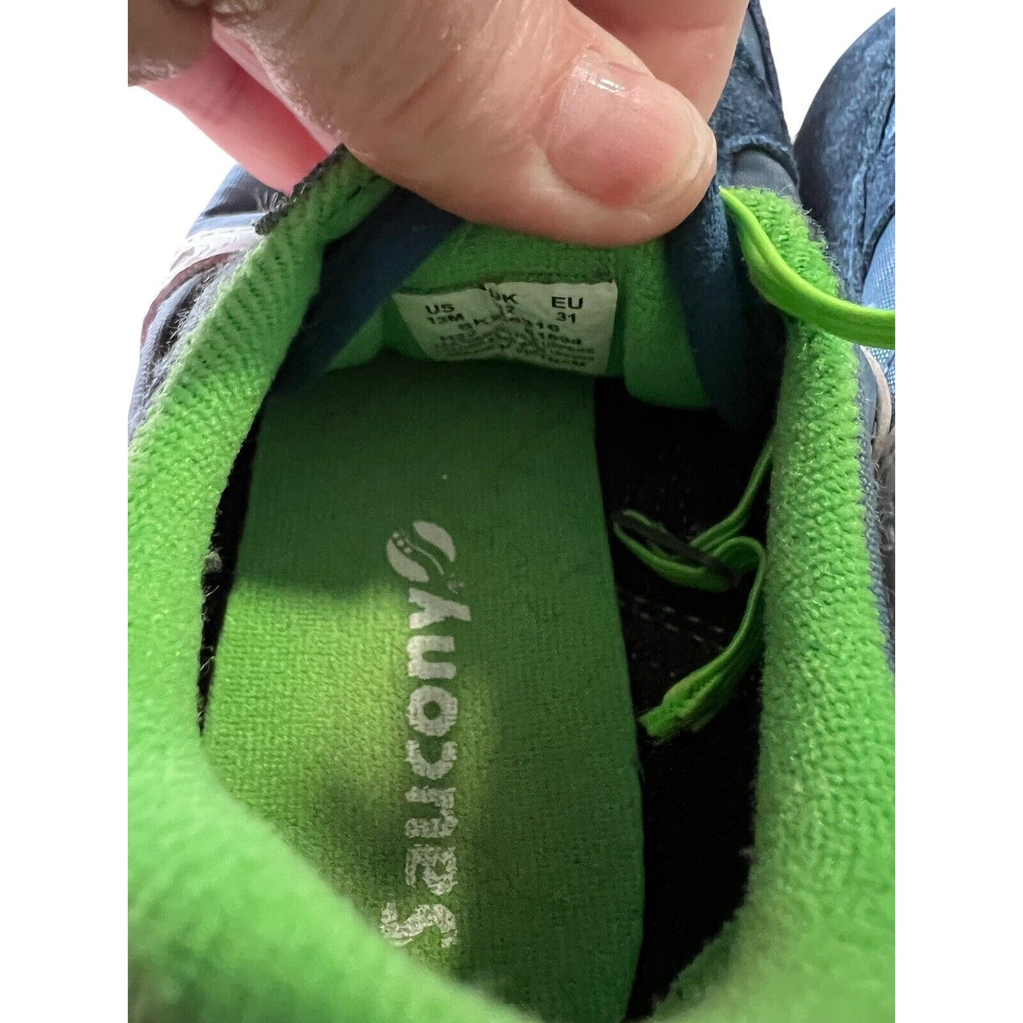 Saucony Jazz Original SK266316 Blue Green Suede Sneakers Shoes Youth 13