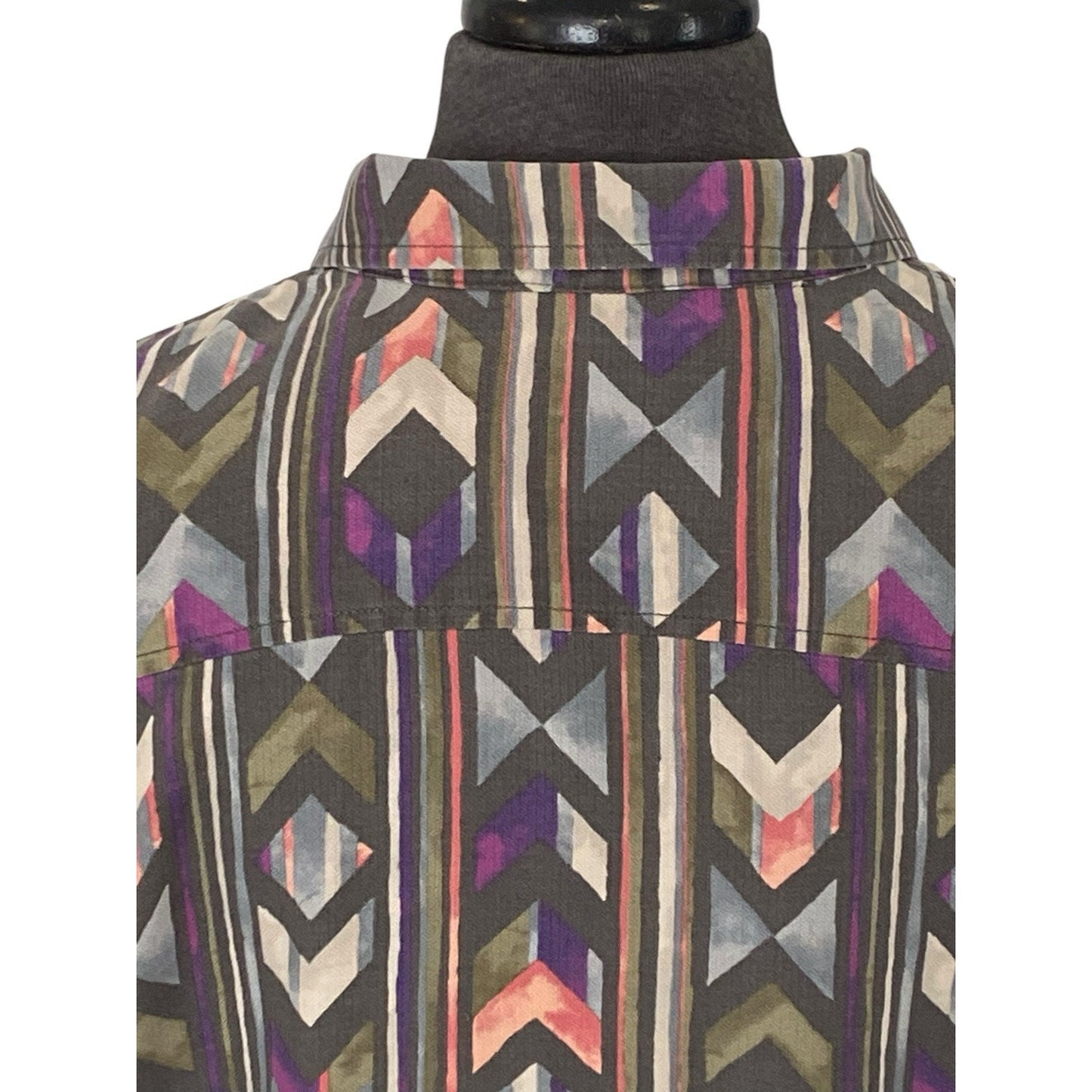 Tommy Bahama Button Up Shirt Mens XL Island Zone Silk Blend Short Sleeve Geometr