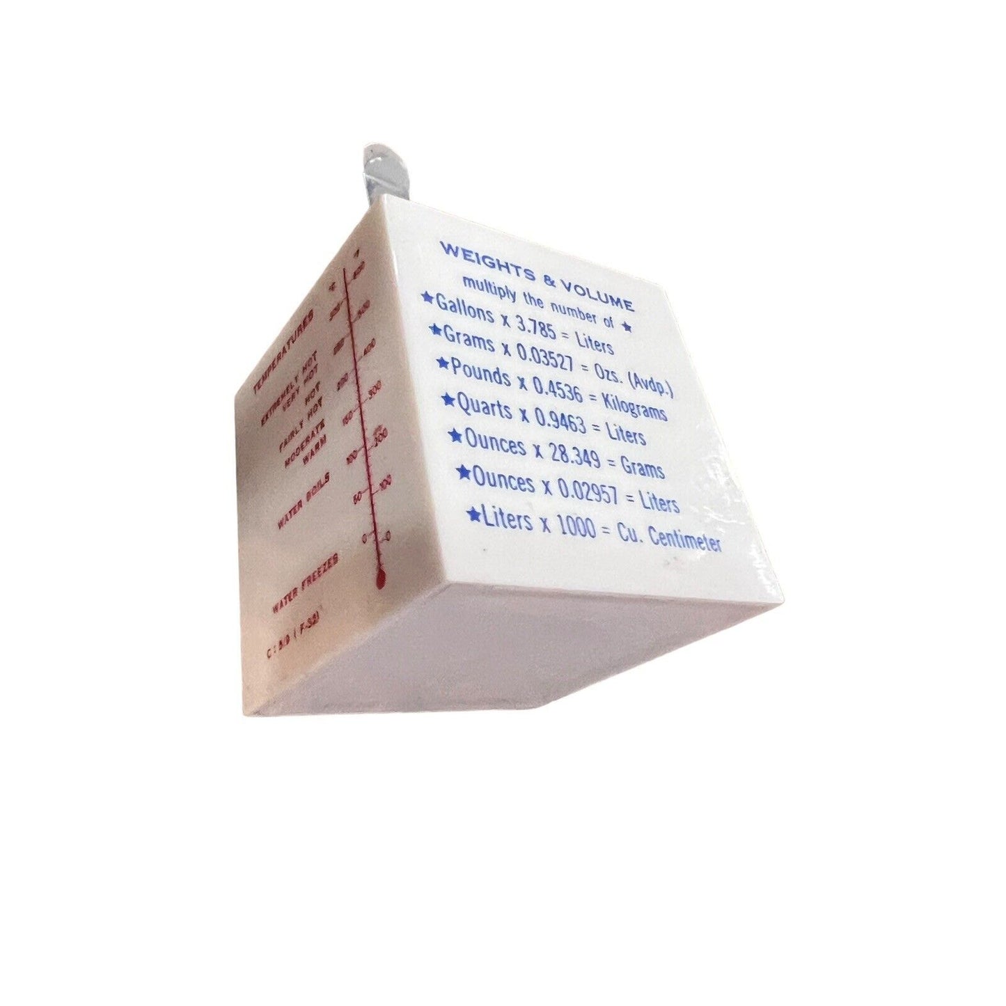 Metric Maid Vintage Recipe Card Holder Cooking Conversion Charts