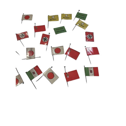 WW2 Nations At War Game Flag Games Counters Lot Vintage 23 Pieces