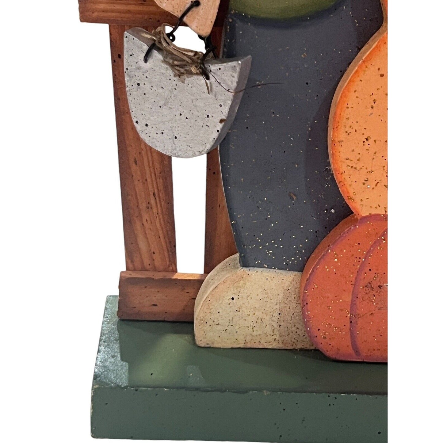 Wooden Autumn Halloween Decor Pumpkin Patch Home Fall Decoration Painted