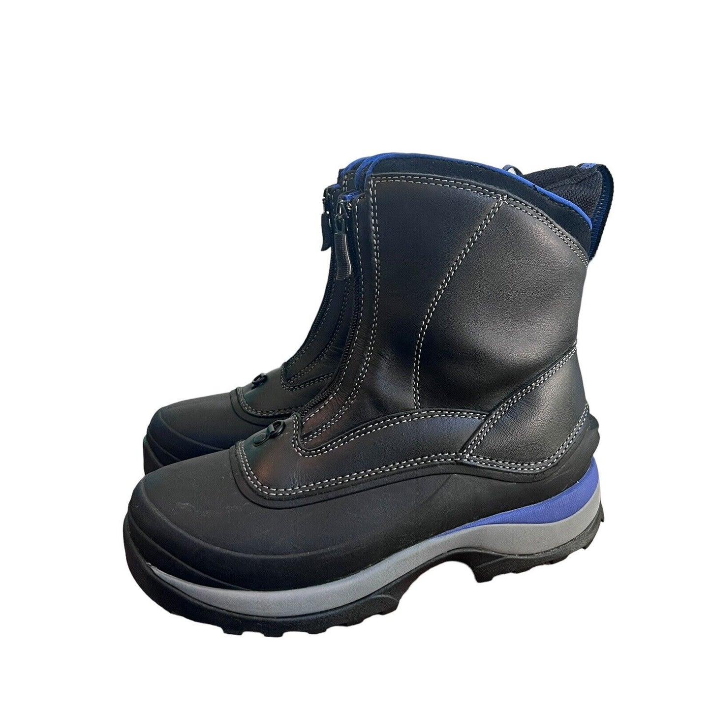 Lands End Waterproof Primaloft Boots Women 7 Boy 6 Leather Rubber Rain Snow