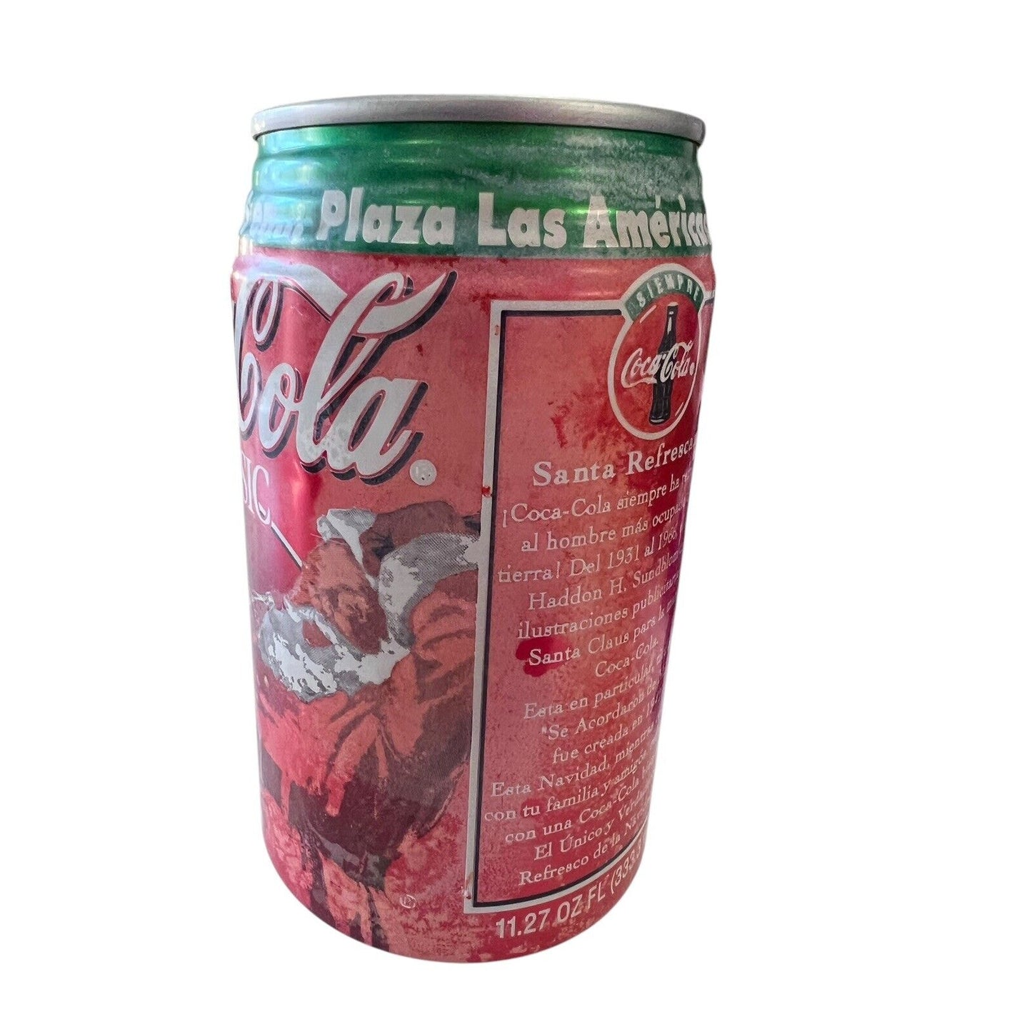 Spanish Santa Coca Cola Can French 1997 Edition Some Fading