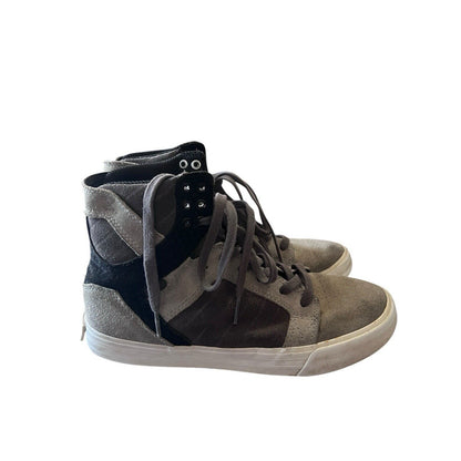 Supra Muska 001 Skytop Gray High Top Size 7.5 Skate Sneaker Shoes Mens Two Tone