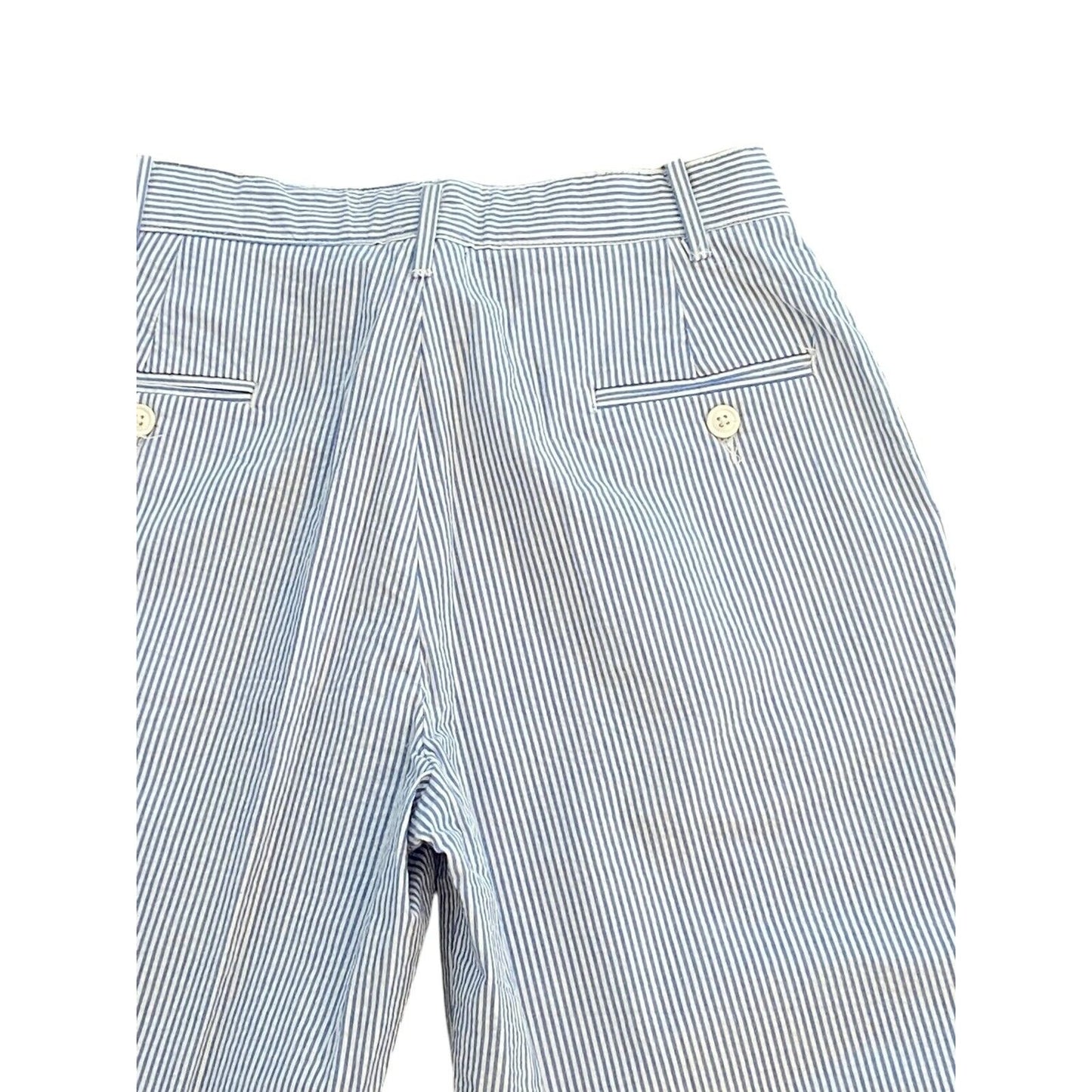 Size 20 Izod Seersucker Pants Boys Blue White Stripe Preppy Southern Charm Easte