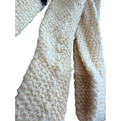 VTG 70s Polo Ralph Lauren Wool Square-End Yellow Knit Necktie Tie 44” X 2.5”