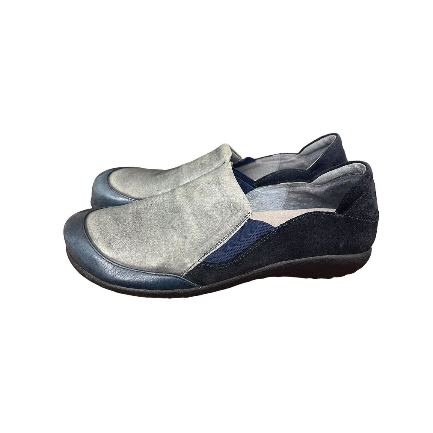 Size 9 (eu 40) Naot Made in Israel Navy Blue Slip On Comfort Shoes