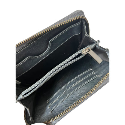 Tory Burch Wristlet Zip Wallet Missing Strap Gun Metal Gray