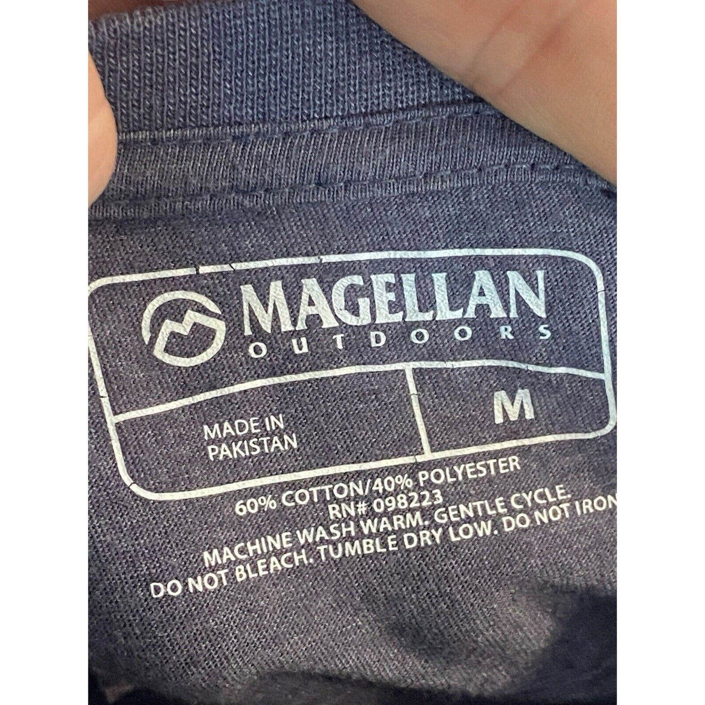 Size Medium Magellan Mens T Shirt Blue American Flag USA Top