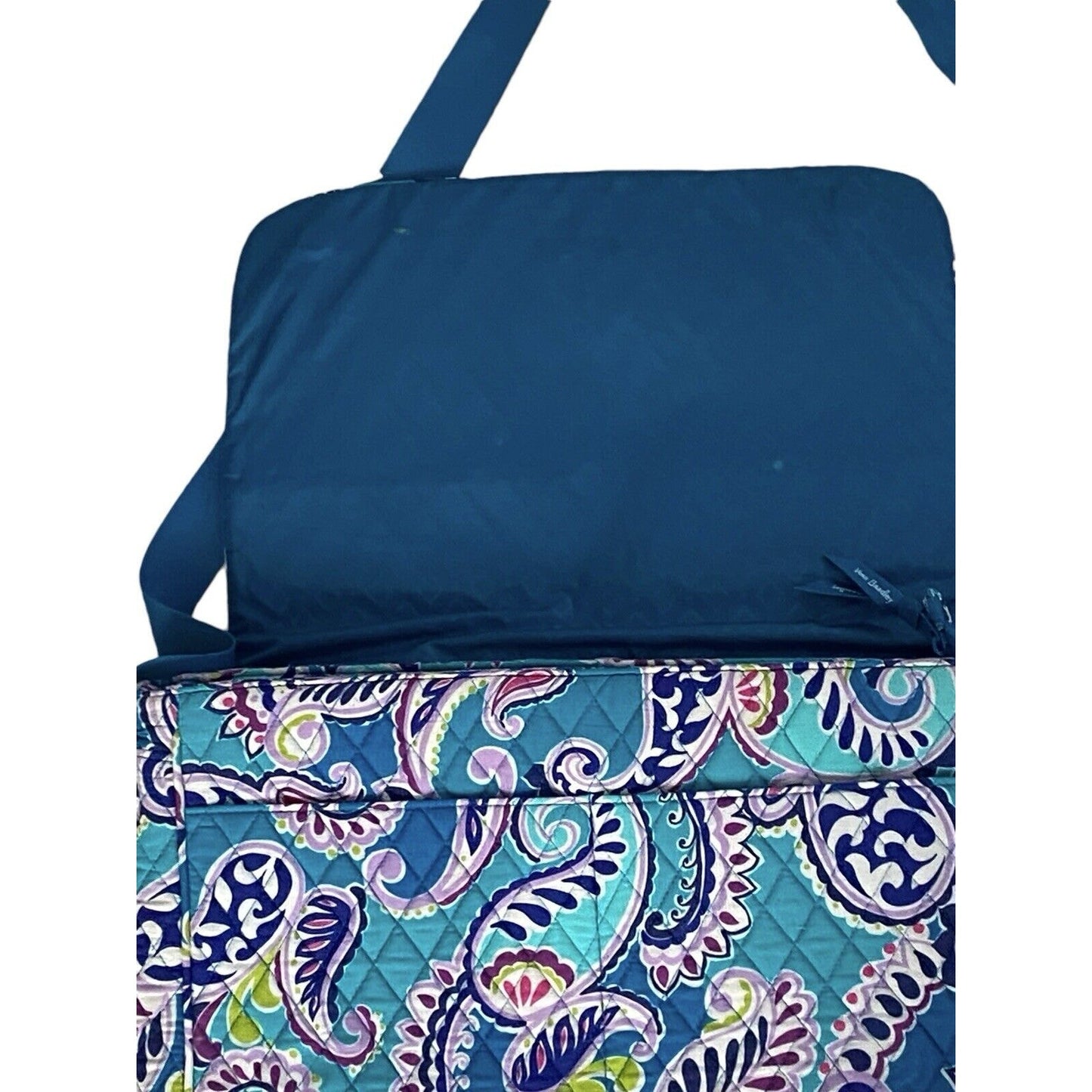 Vera Bradley Lighten Up Messenger Bag Waikiki Blue Paisley Crossbody