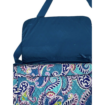 Vera Bradley Lighten Up Messenger Bag Waikiki Blue Paisley Crossbody