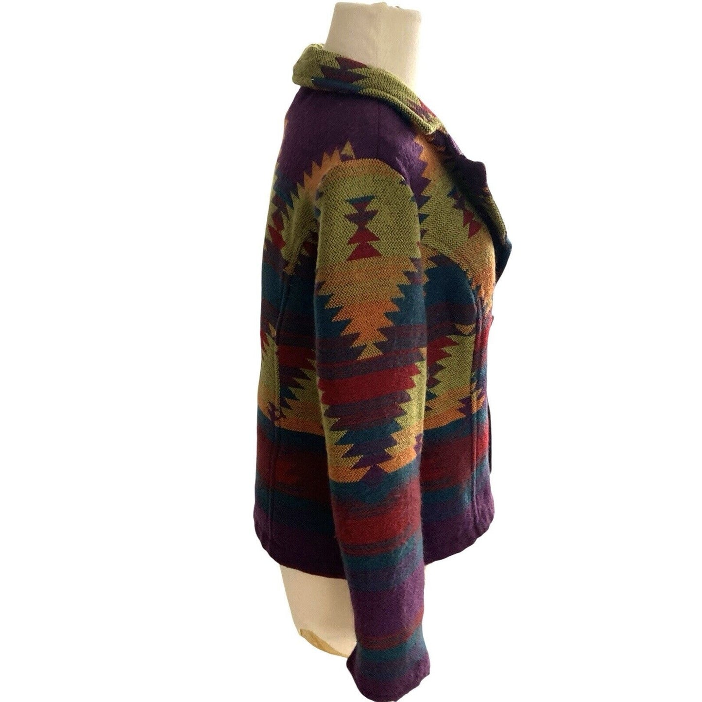 Vintage Coldwater Creek Small Jacket Geometric Southwest Western Aztec Boho