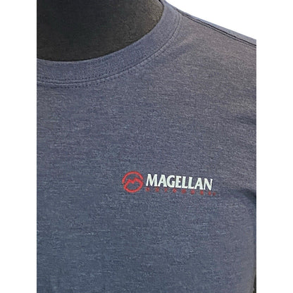 Size Medium Magellan Mens T Shirt Blue American Flag USA Top