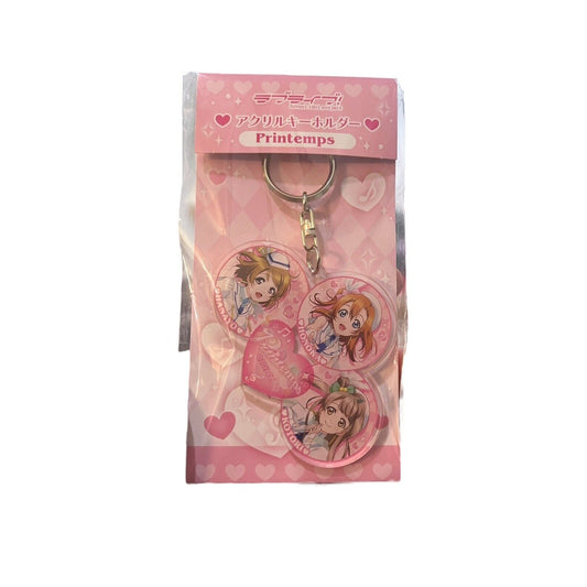 Love Live Acrylic Pink Heart Keychain New Anime Honoka Kanata