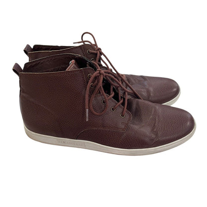 Size 12 Ben Sherman High-Top Brown Leather Casual Chukka Sneakers Boots Men’s