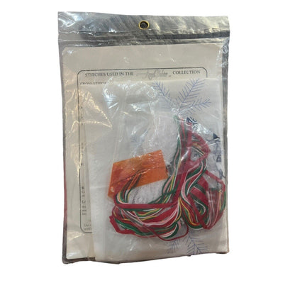 1994 Bucilla Noel Angel Baby 15" Poinsettia Stamped Cross Stitch #33416 NOS