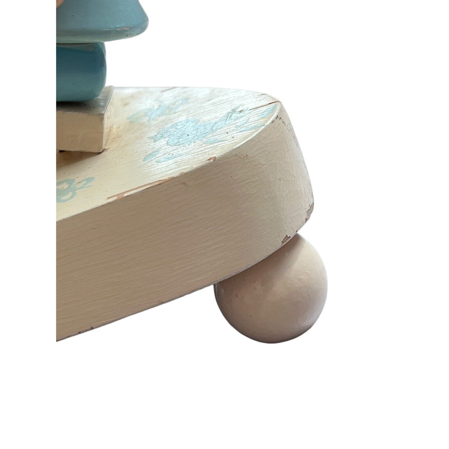 Vintage 1960s Wooden Nursery Lamp Young Designs Inc Boy/Girl Tested Works NY USA