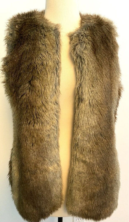 M Trafaluc Zara Brown Faux Fur Vest Outerwear Collection