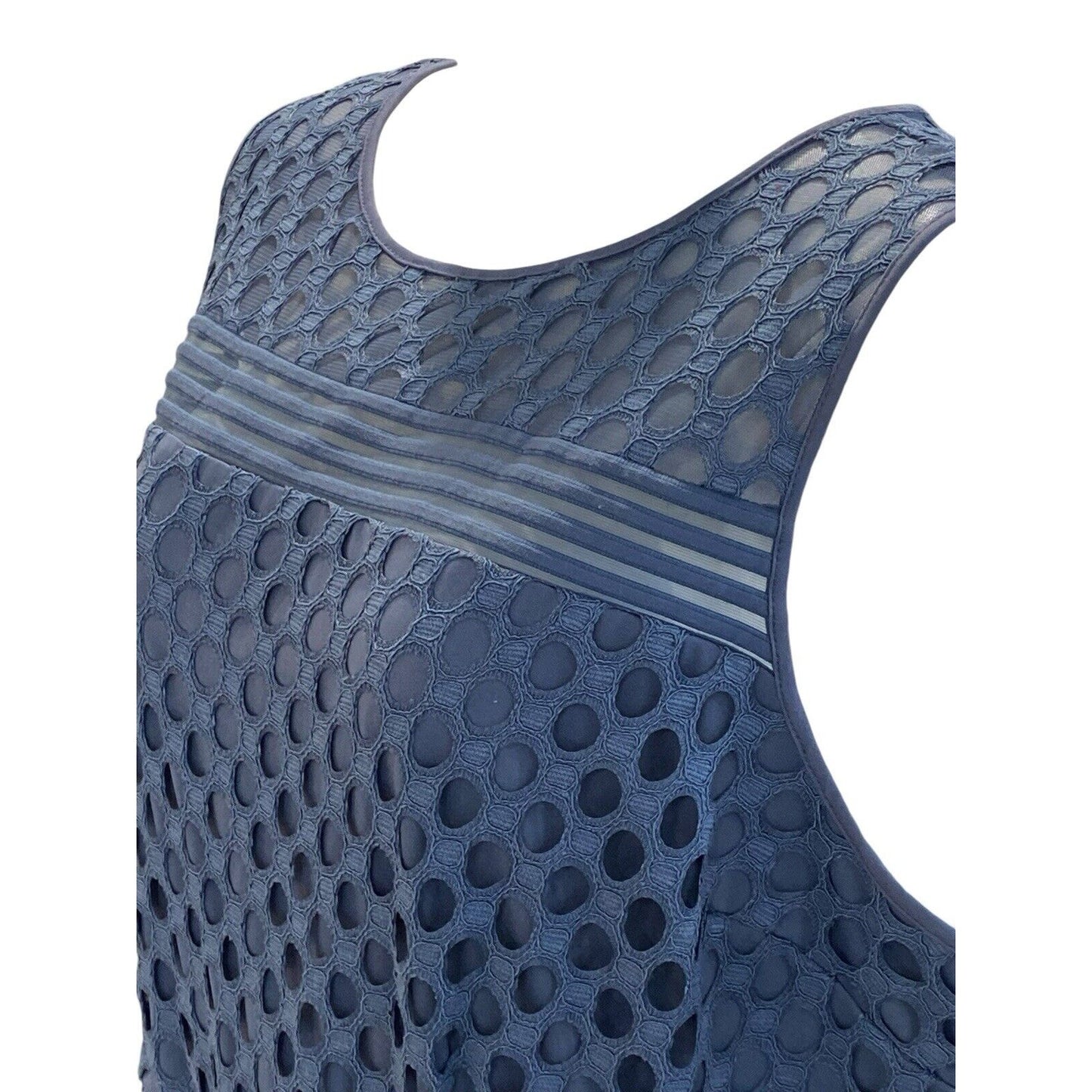 Size 26 Lane Bryant Slate Blue Lace Sleeveless Dress Plus Curvy Party Dress