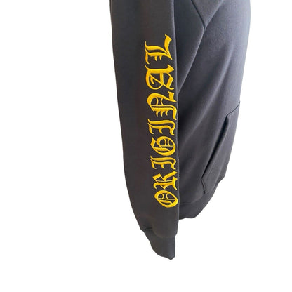 Large Be Original Rare Official y2k Style Gray Embroidered Hoodie