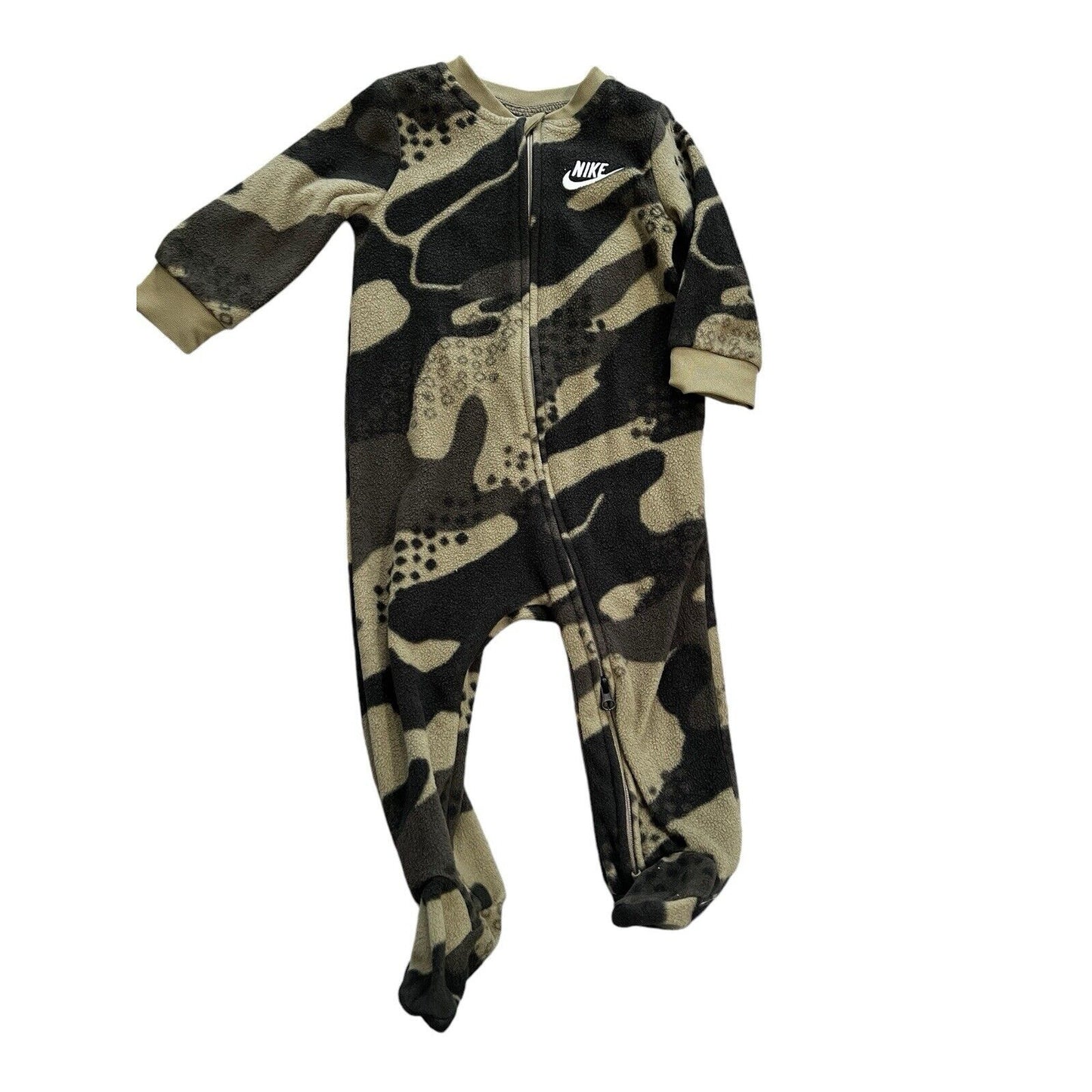 Nike Unisex 9 Month Fleece Pajama Camouflage Footie One Piece