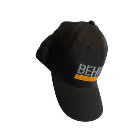 Behr Pro Black Baseball Hat Embroidered Logo Ball Cap Hook Loop Adjustable