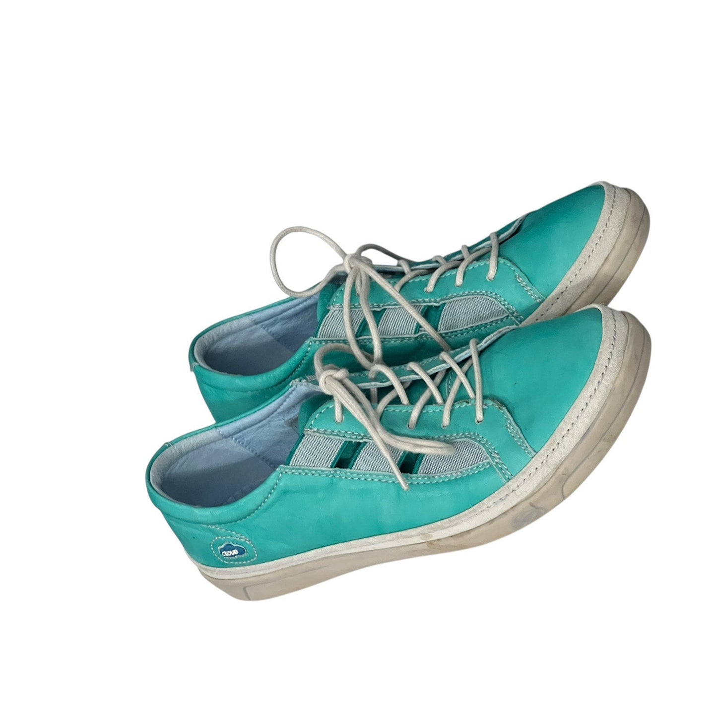 7.5 Turquoise CLOUD Brand Sneakers Size 38 Leather Comfort