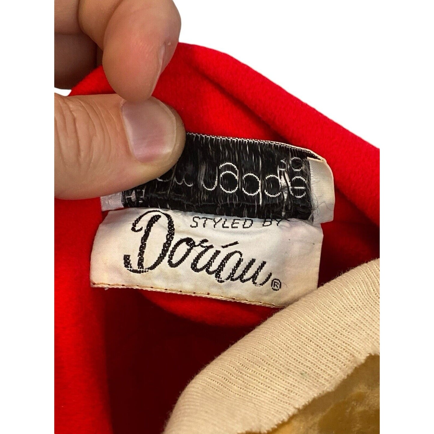 Vintage Bloomingdales Red Trench Style Robe Belt One Size Collared Shirt Style