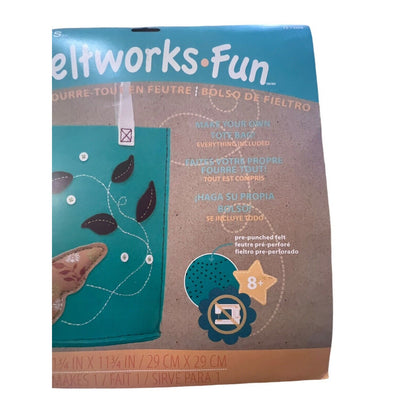 Butterfly Tote Bag Feltworks Fun Embroidery Kit by Dimensions NEW Sealed Kids