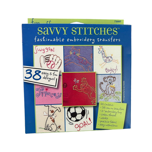 Dimensions Savvy Stitches Embroidery Transfers Fun Stuff Sewing Craft NEW