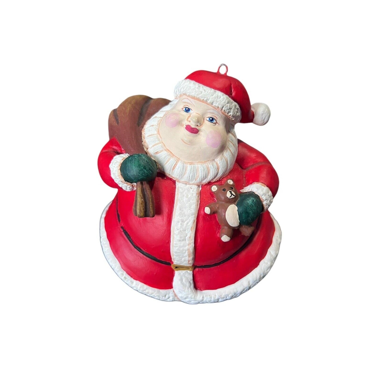Jolly Round Santa Claus Christmas Ornament Holiday Whimsical