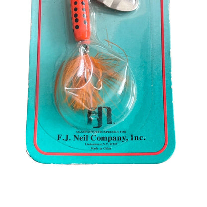 Dolphin Marble Spinner Sz. 1/8 oz on Original Backing #1301-A NOS Fishing Lure